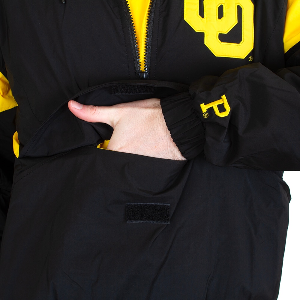 Interlocking UO, Black, Coat/Jacket, Polyester, Men, Portland Gear, Legacy, Anorak, 1/4-Zip, 986748